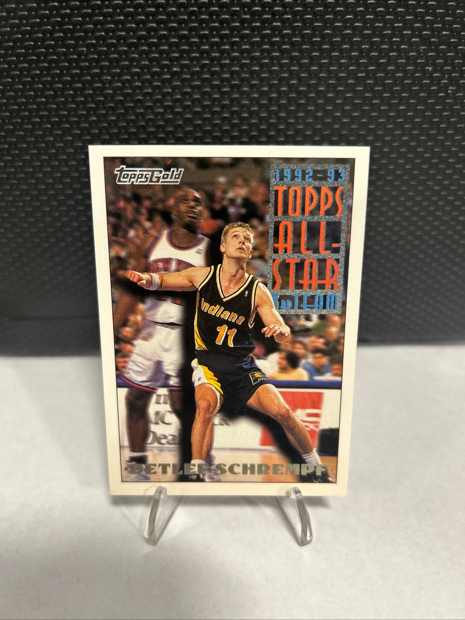 93-94 Topps All-Star Team Detlef Schrempf Gold Parallel Subset Card (Pacers)