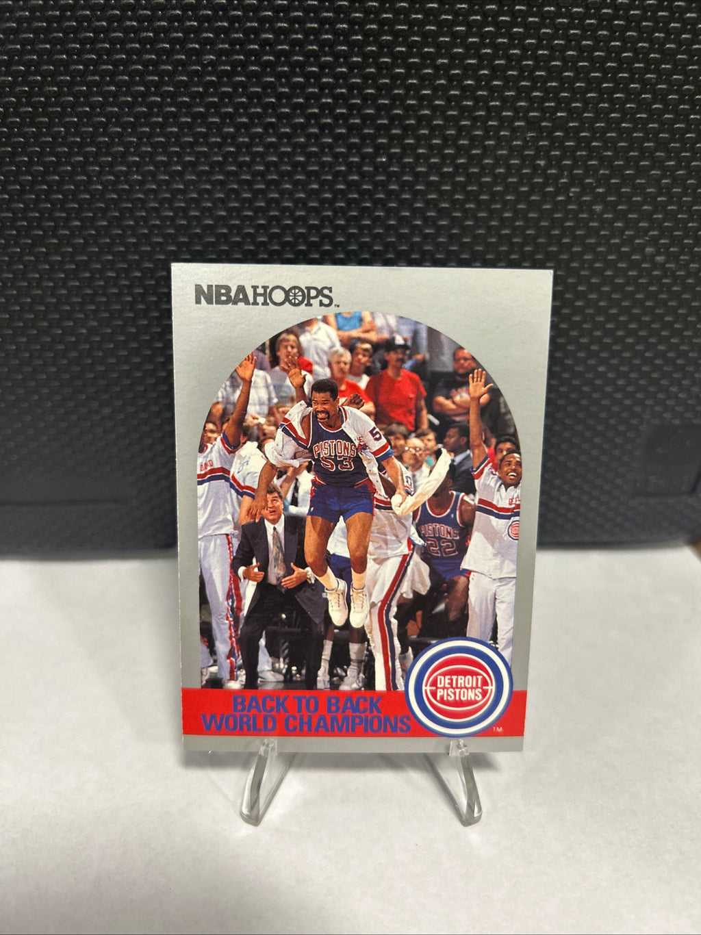 1990 NBA Hoops Basketball Card #342 World Champion Detroit Pistons