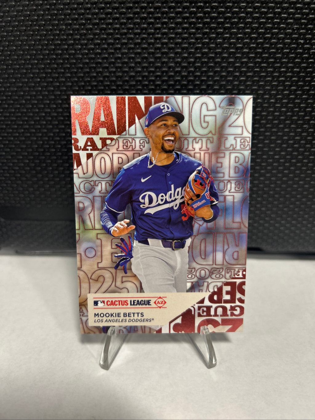 2025 Topps Series 1 Mookie Betts #TG-17 Training Grounds Los Angeles Dodgers