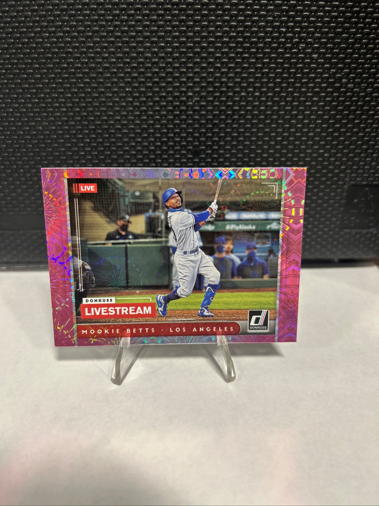 2021 Panini Donruss Pink Fireworks Livestream Mookie Betts #LS6 - LA Dodgers