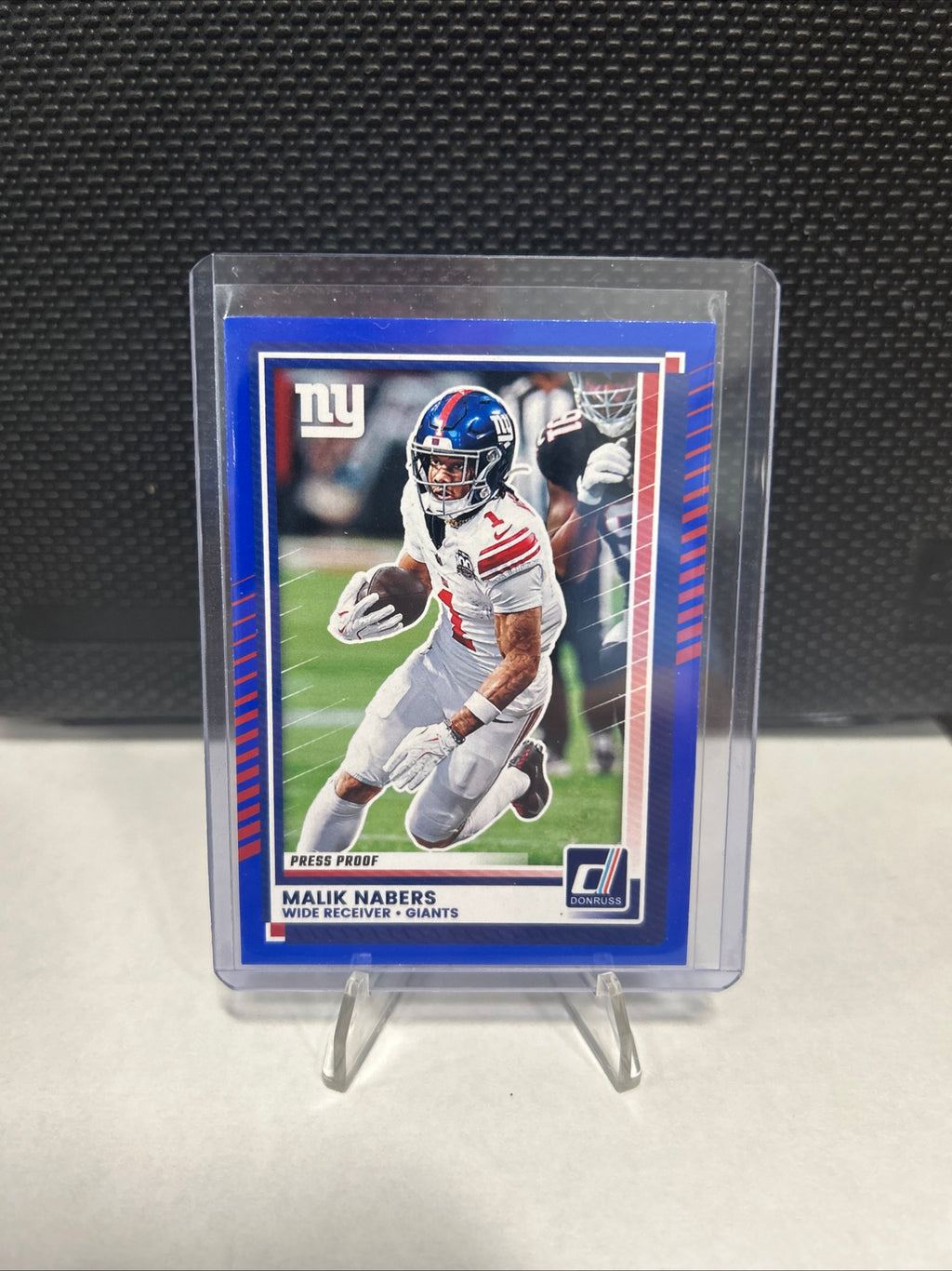 2025 Panini Donruss Malik Nabers New York Giants Press Proof Blue #273