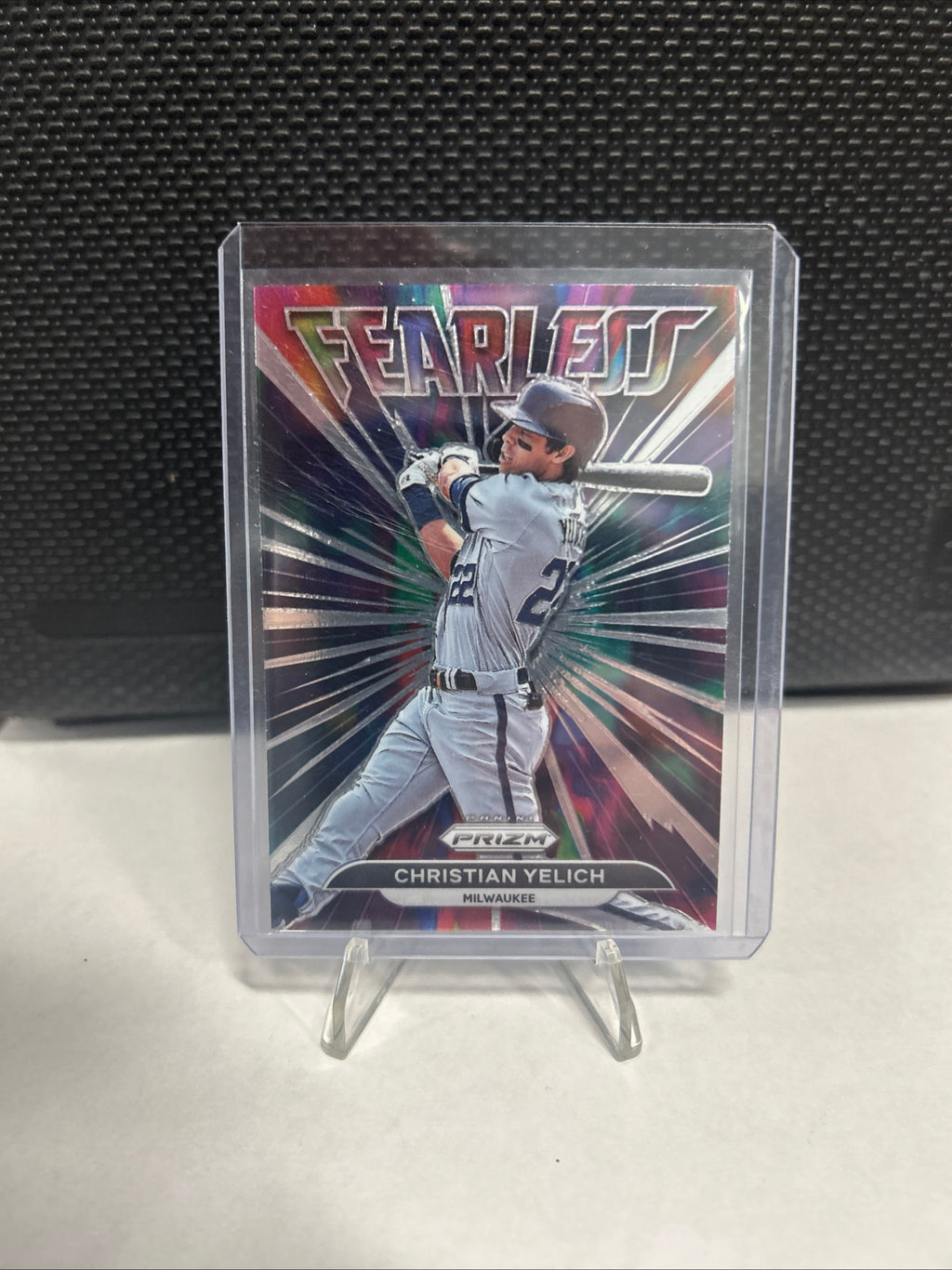 2022 Christian Yelich Panini Prizm Fearless Insert #FL-7 Brewers