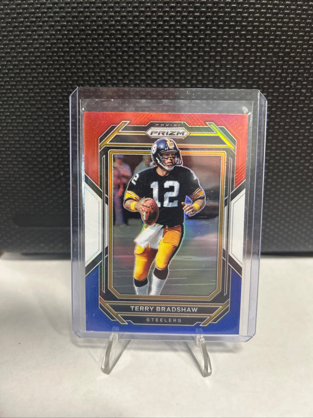 2022 Panini Prizm Red White and Blue #252 Terry Bradshaw Pittsburgh Steelers SP