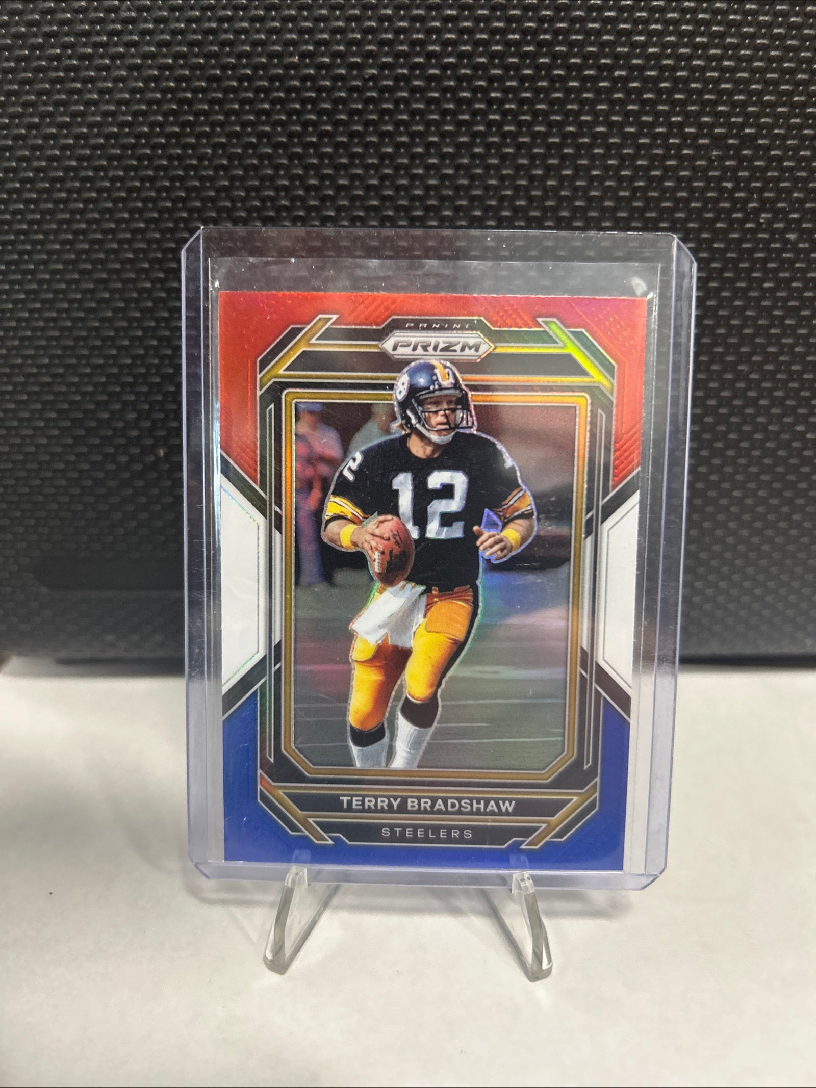 2022 Panini Prizm Red White and Blue #252 Terry Bradshaw Pittsburgh Steelers SP