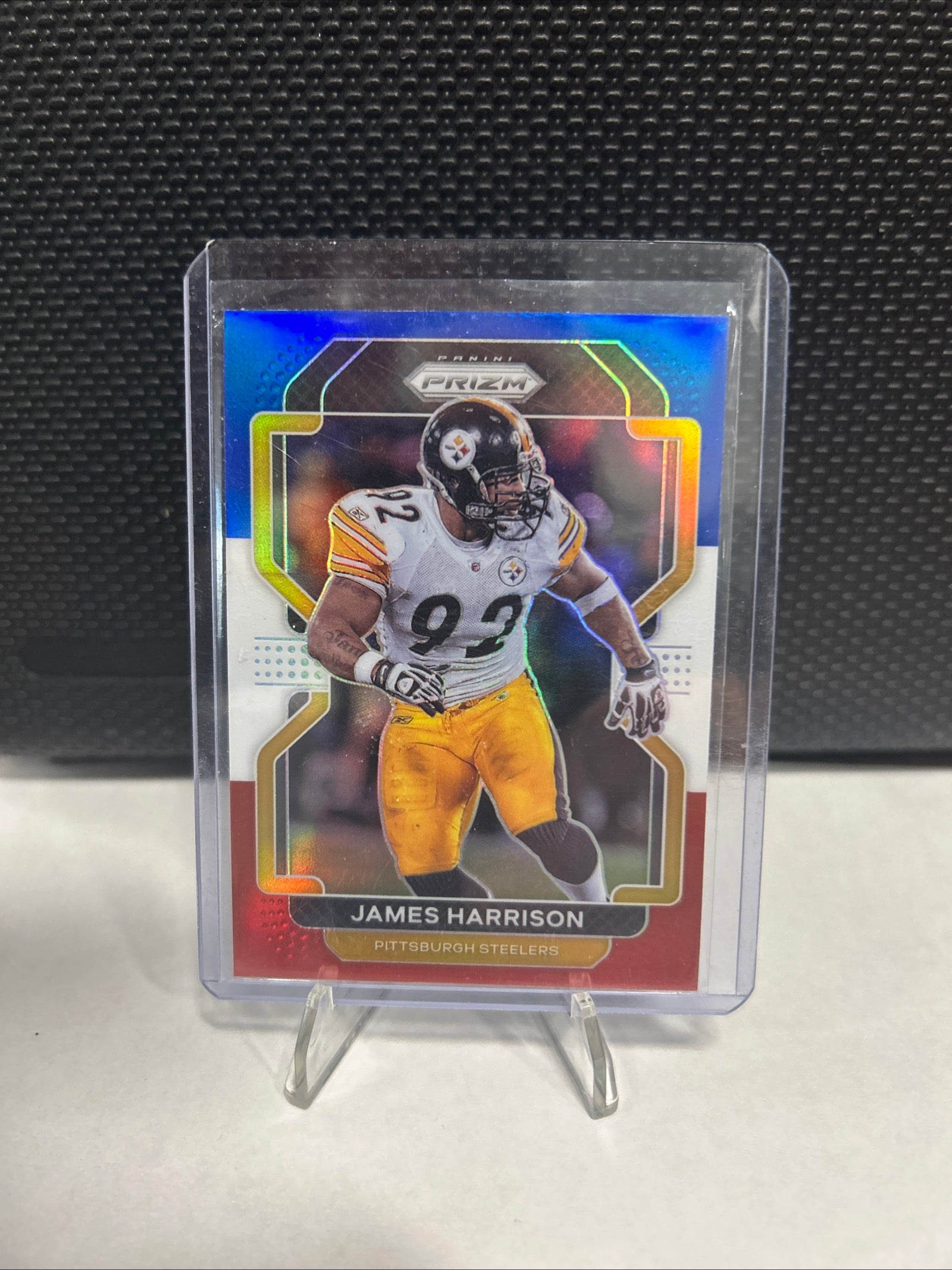 💥2021 Panini Prizm James Harrison Red White Blue Prizm Pittsburgh Steelers #259