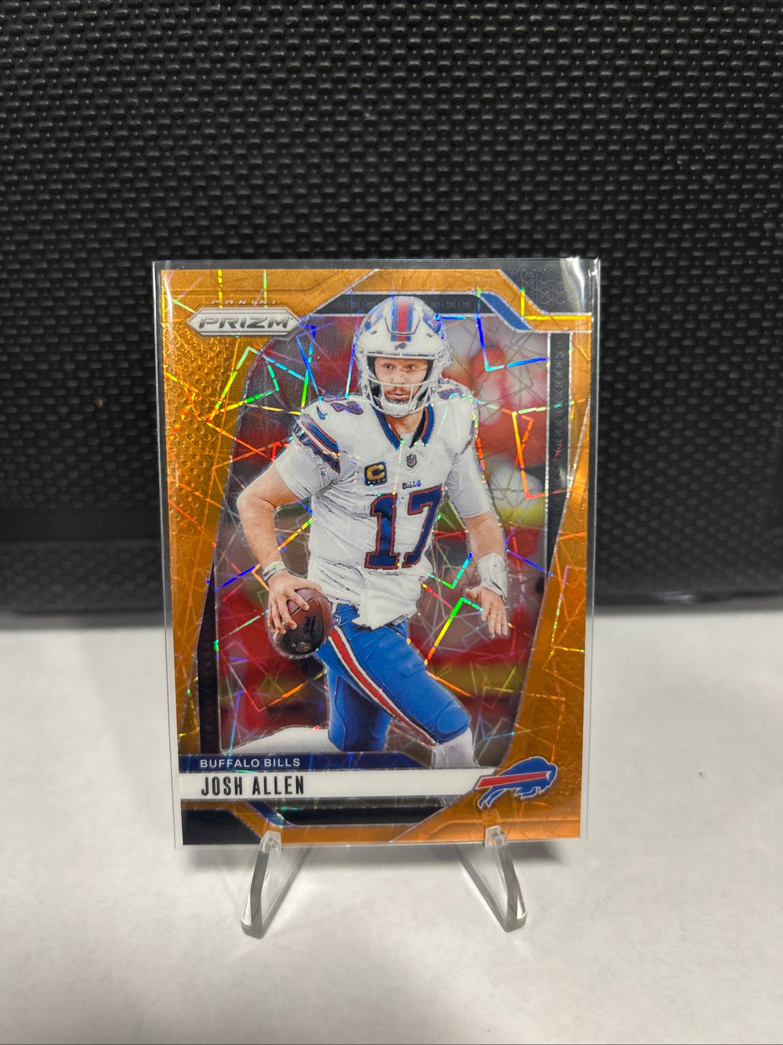 2024 Panini Prizm Orange Laser Josh Allen #28 Buffalo Bills