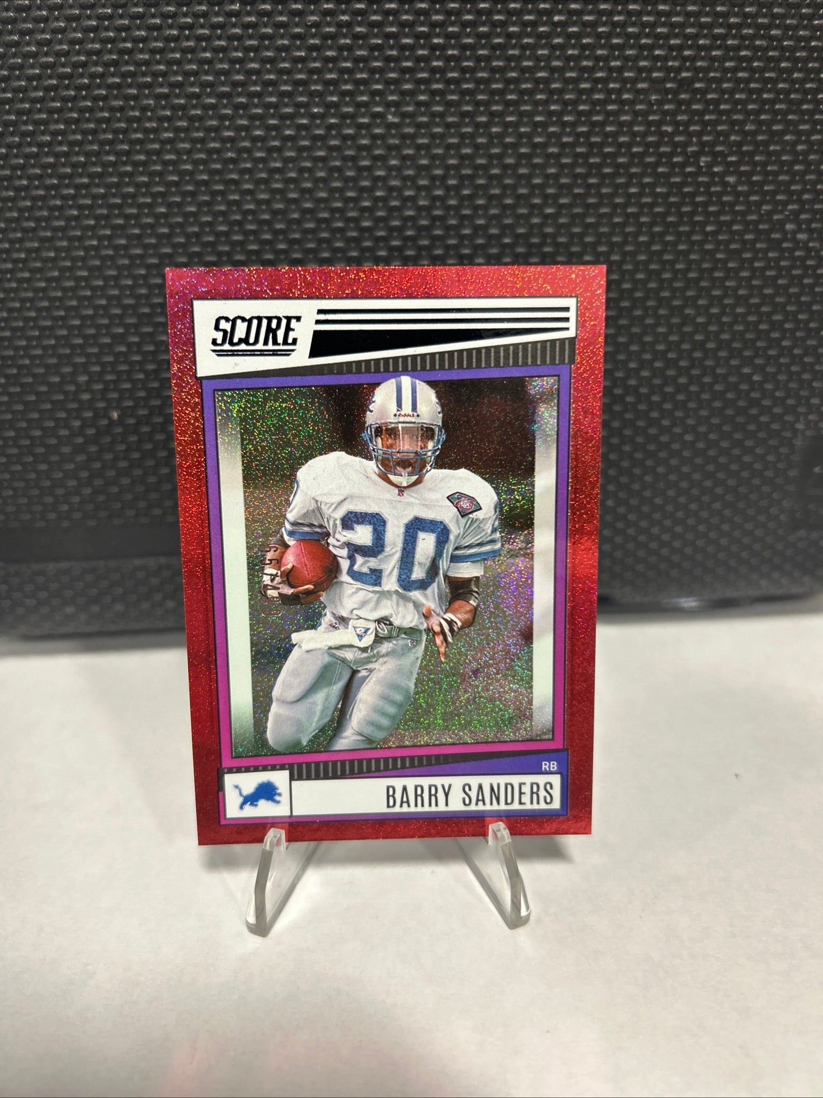 2022 Panini Score Football - Barry Sanders #91 - Red Dots #'d /499 Lions