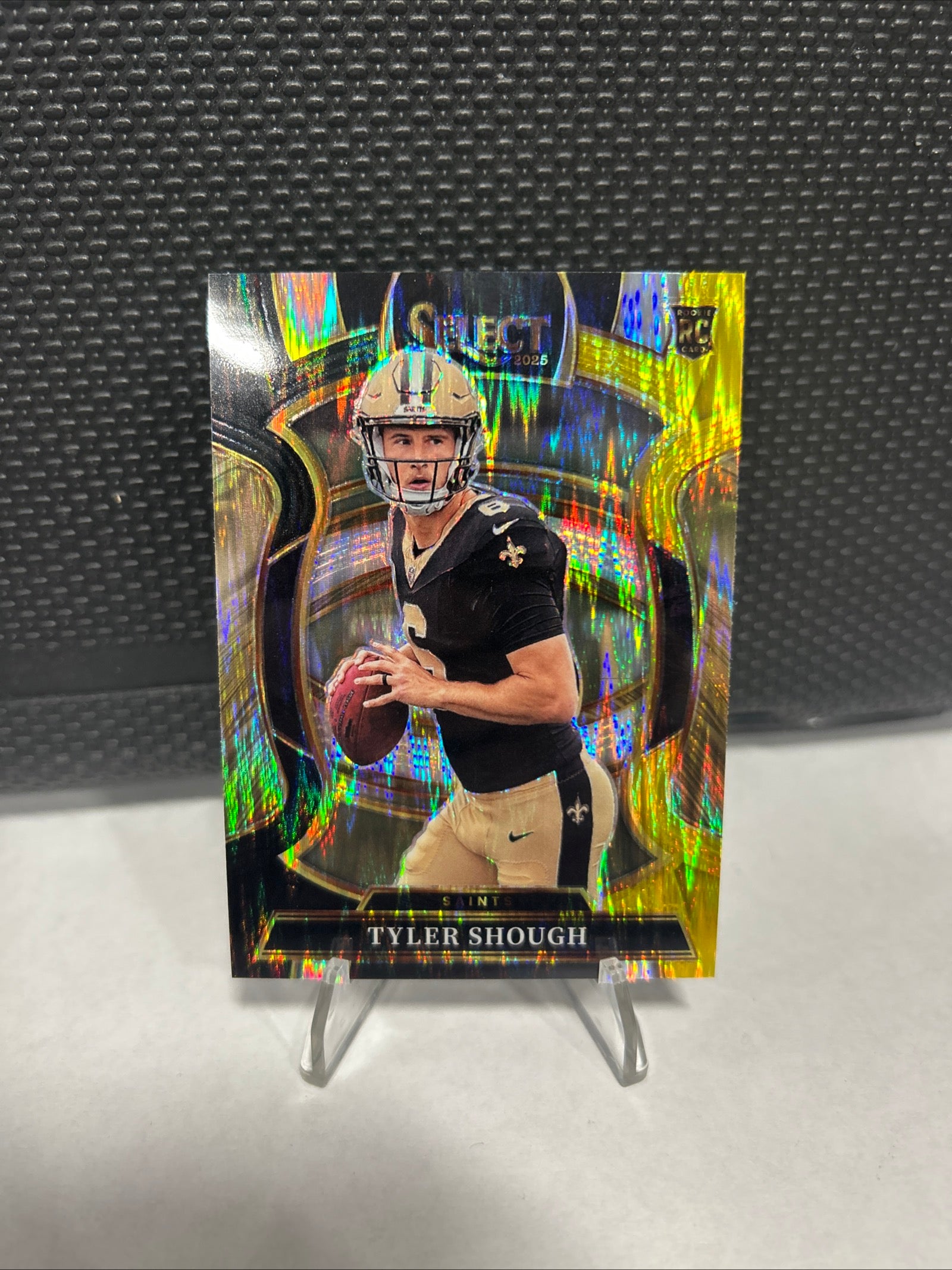 2025 Select Tyler Shough Black & Gold Shock Prizm Concourse #41 Saints