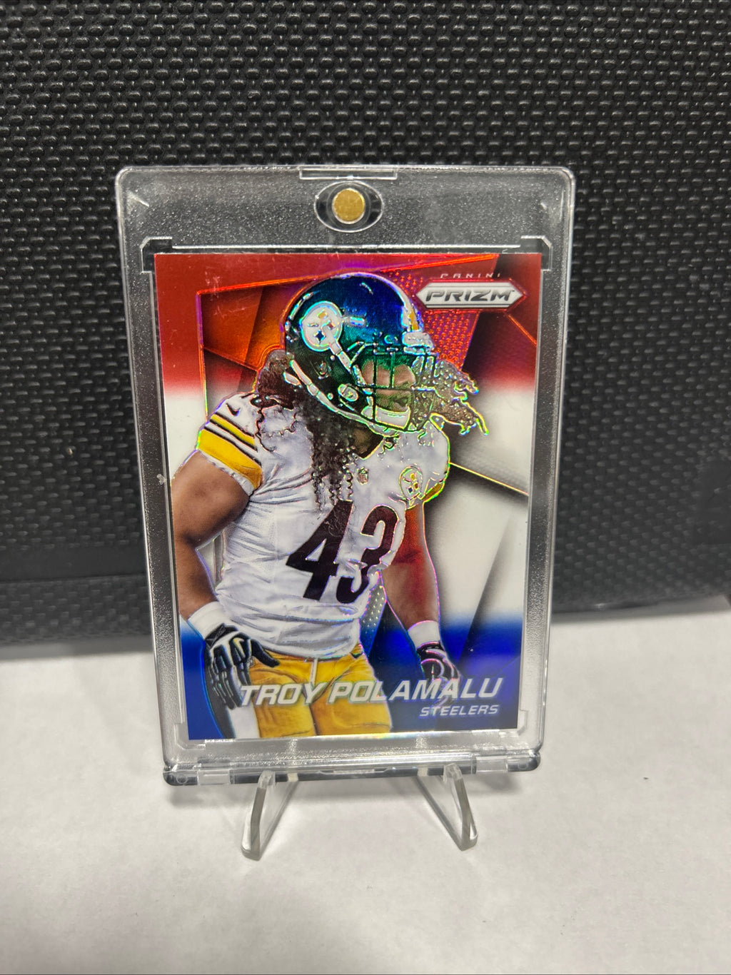 2014 Panini Prizm Troy Polamalu #162 Red White Blue Prizm Refractor