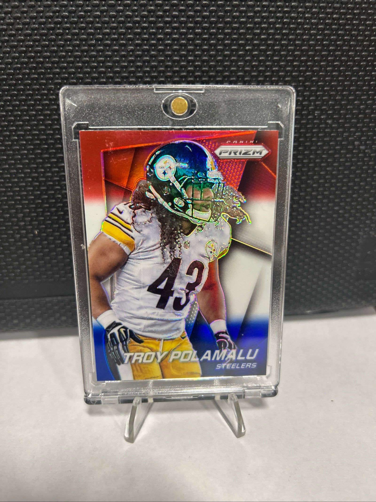 2014 Panini Prizm Troy Polamalu #162 Red White Blue Prizm Refractor