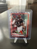 2025 Panini Donruss Optic Tee Higgins #13 Blue Stars Prizm Cincinnati Bengals