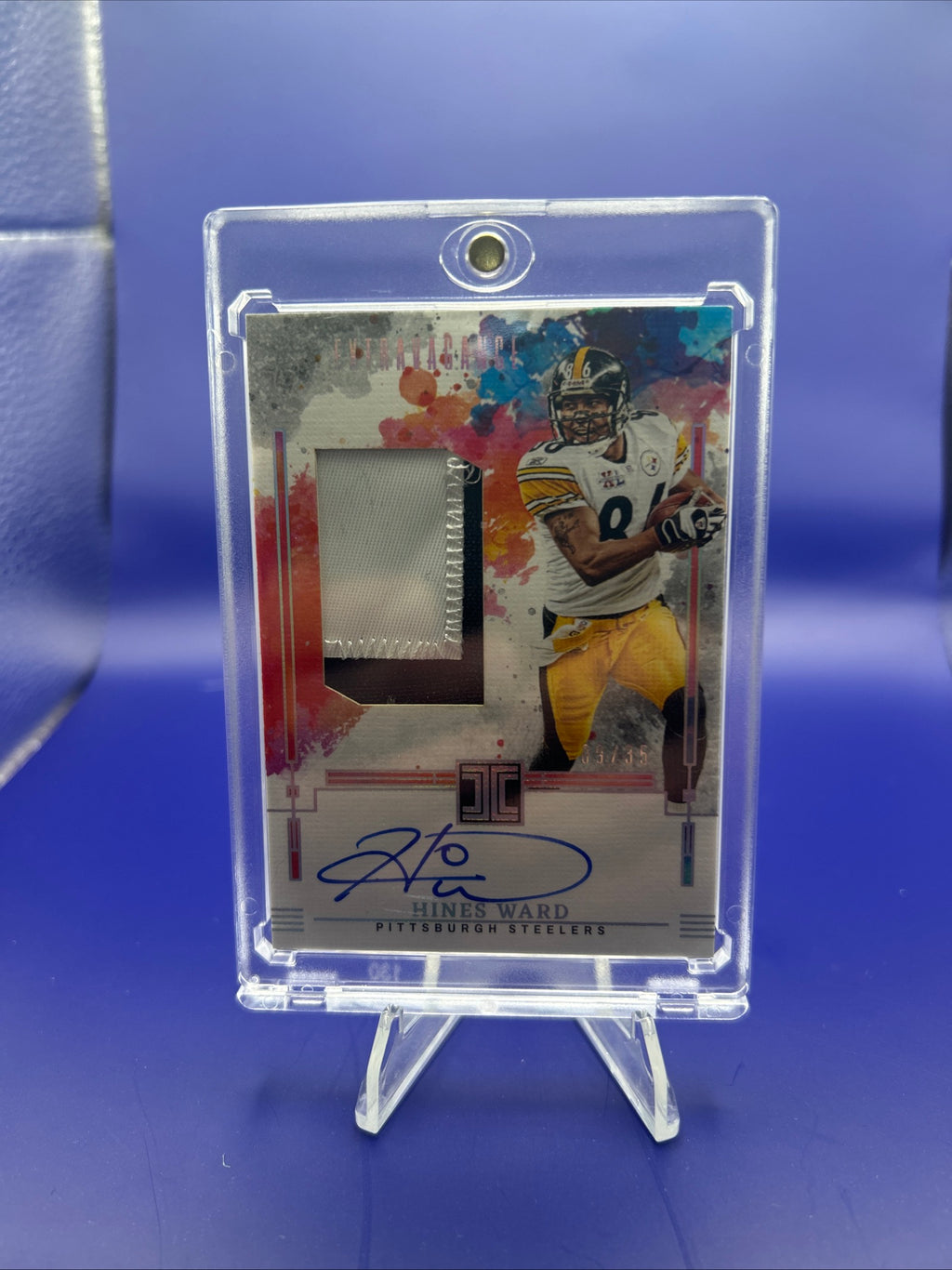 2025 Panini Impeccable Hines Ward Extravagance Retired Dual Color Patch Auto #EPA-HWD /35