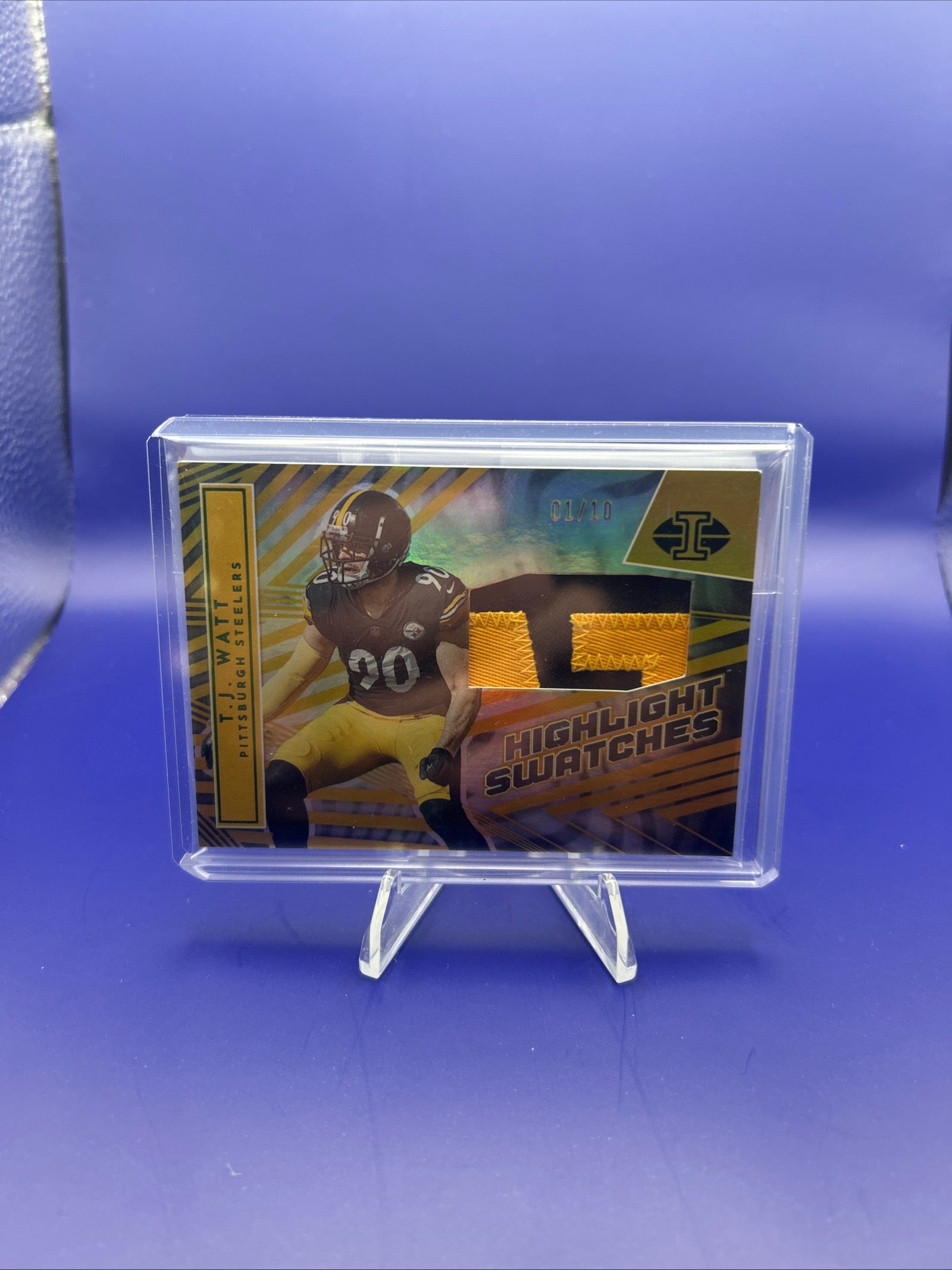 2022 Panini Illusions Highlight Swatches T.J. Watt Game Worn Patch #3/10!!😱