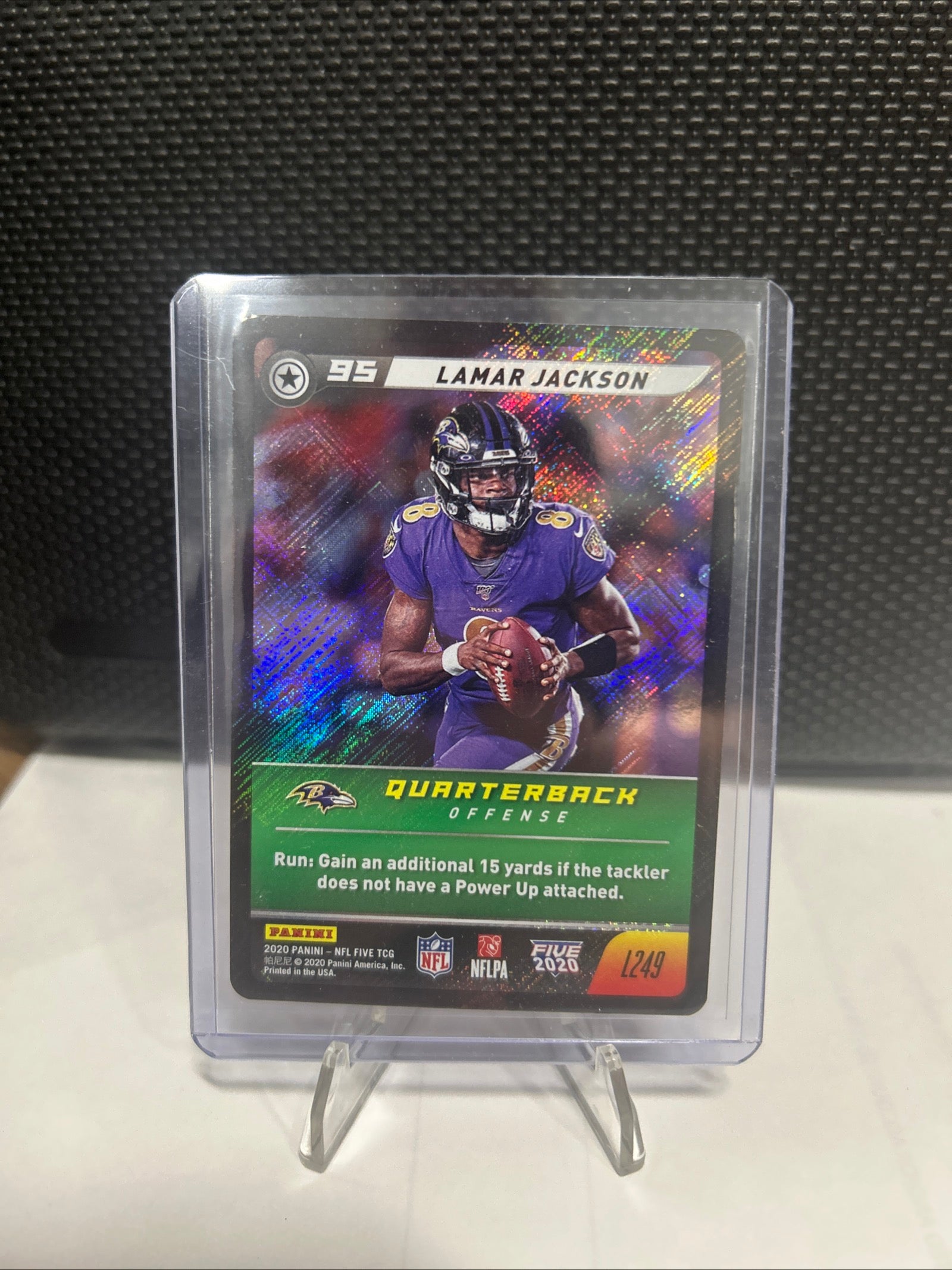 2020 Panini NFL Five TCG Galactic- Lamar Jackson #L249- Baltimore Ravens