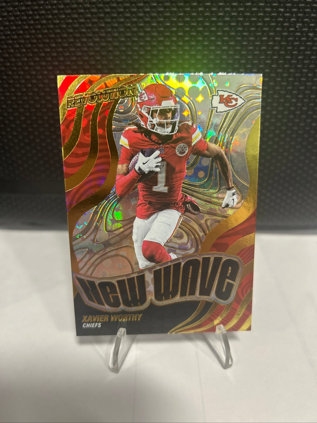 Xavier Worthy 2025 Panini Revolution NFL Football NEW WAVE #25 KC Chiefs. A43