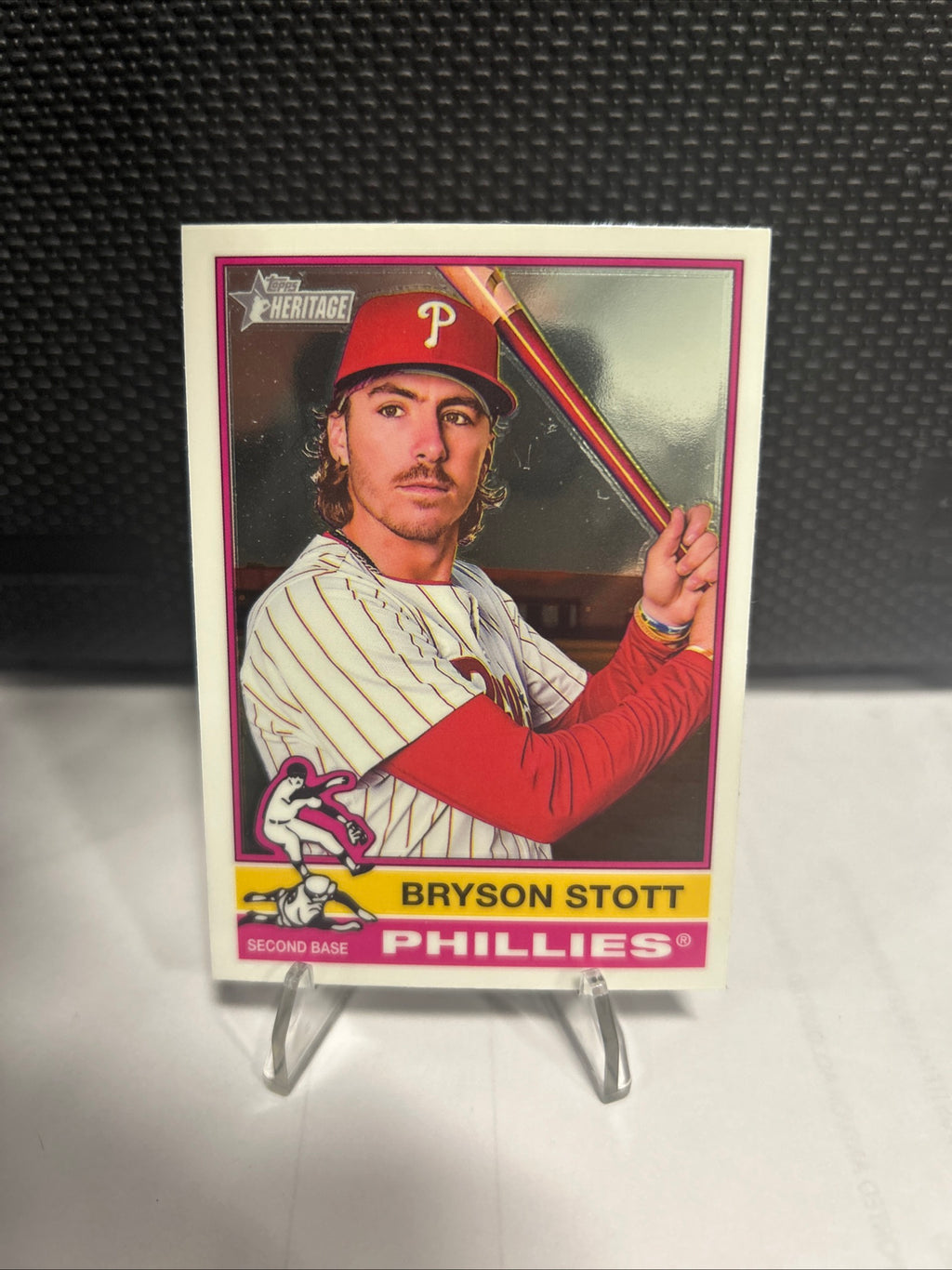 2025 Topps Heritage Chrome Bryson Stott Philadelphia Phillies #135