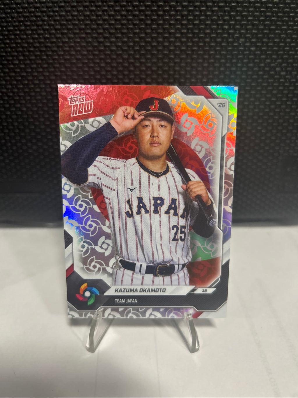 Kazuma Okamoto 2026 Topps Now #JP-05 Team Japan WBC Logo Parallel SP