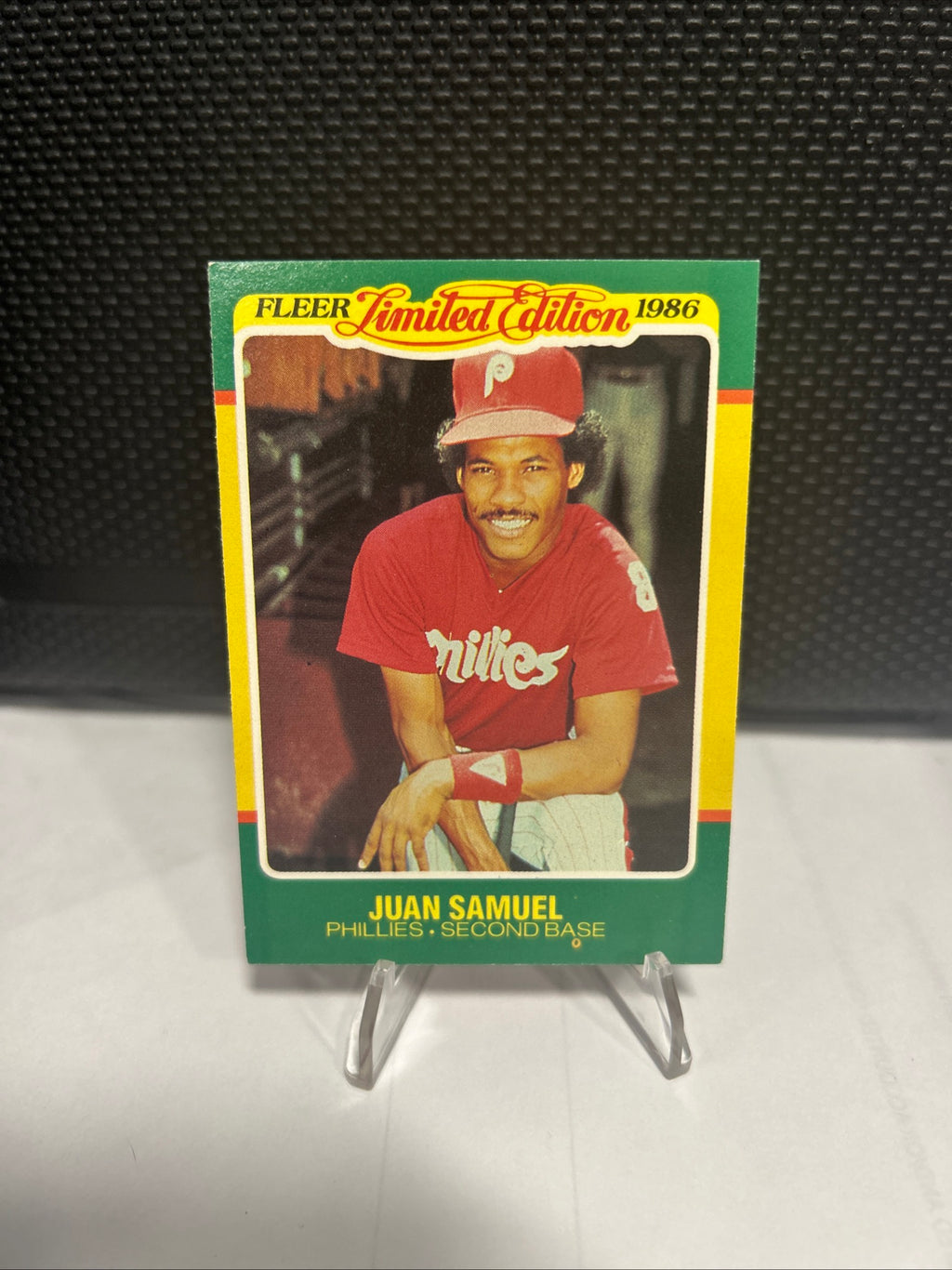 1986-Fleer Limited Edition -#39-Juan Samuel -Philadelphia Phillies