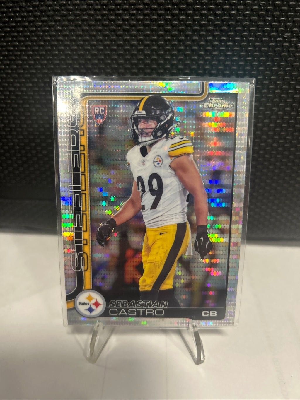 Sebastian Castro RC 2025 Topps Chrome Pulsar Refractor Steelers Rookie