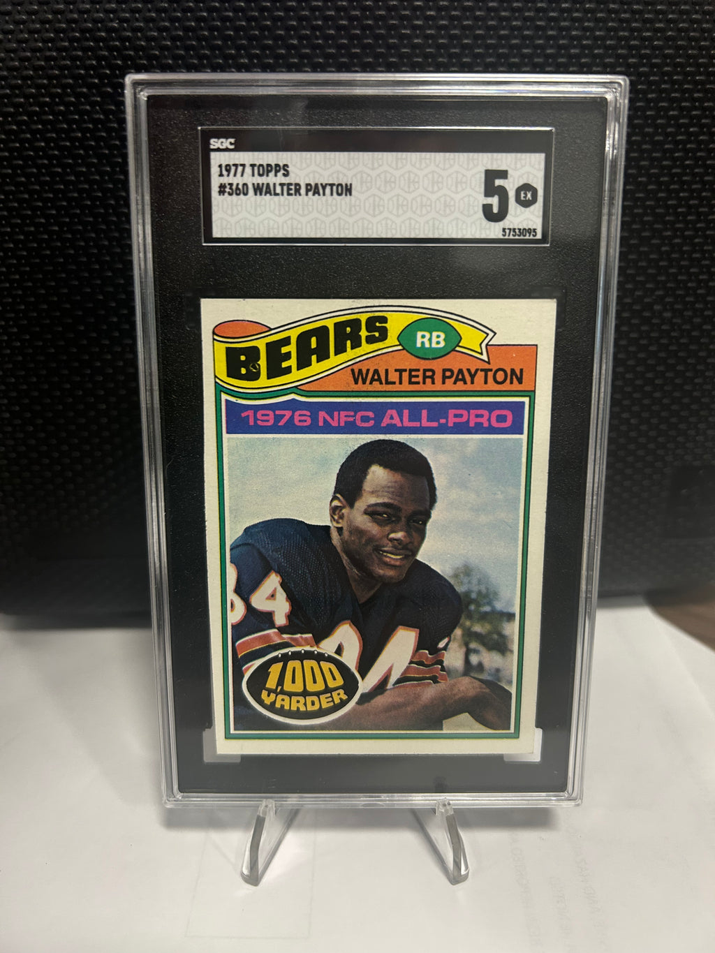 1977 Topps Football - Walter Payton #360 SGC 5 Chicago Bears