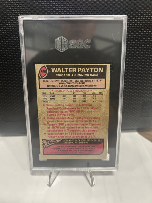 1977 Topps Football - Walter Payton #360 SGC 5 Chicago Bears