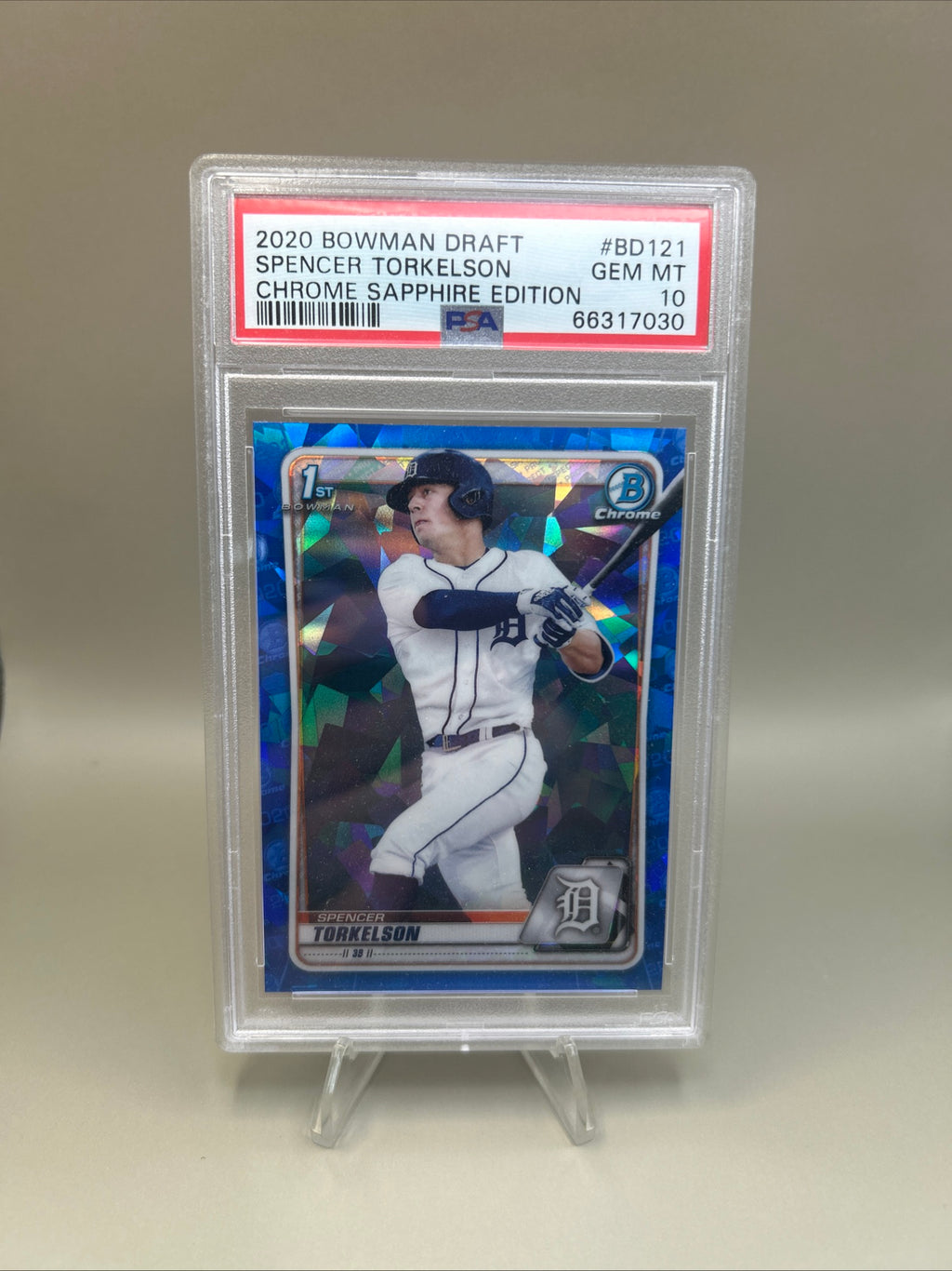 2020 Bowman Draft Sapphire Edition Spencer Torkelson Chrome 1st #BD-121 PSA 10