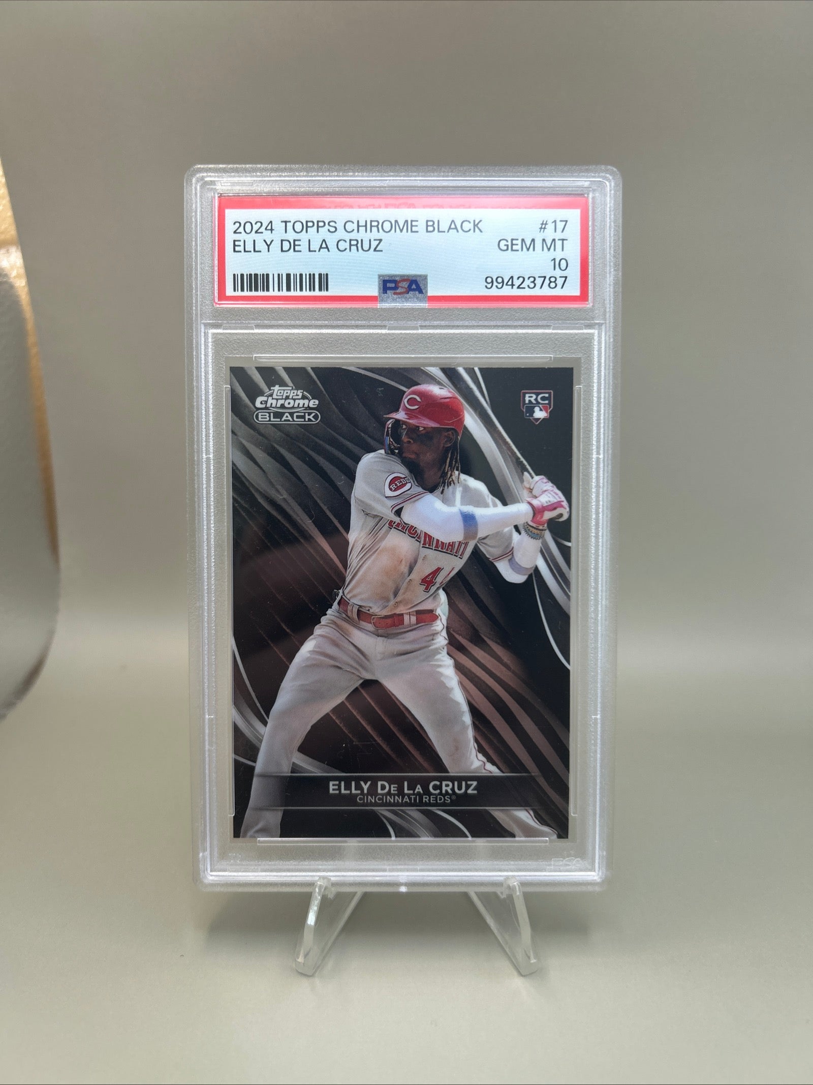 2024 Topps Chrome Black #17 Elly De La Cruz  PSA GEM MINT 10